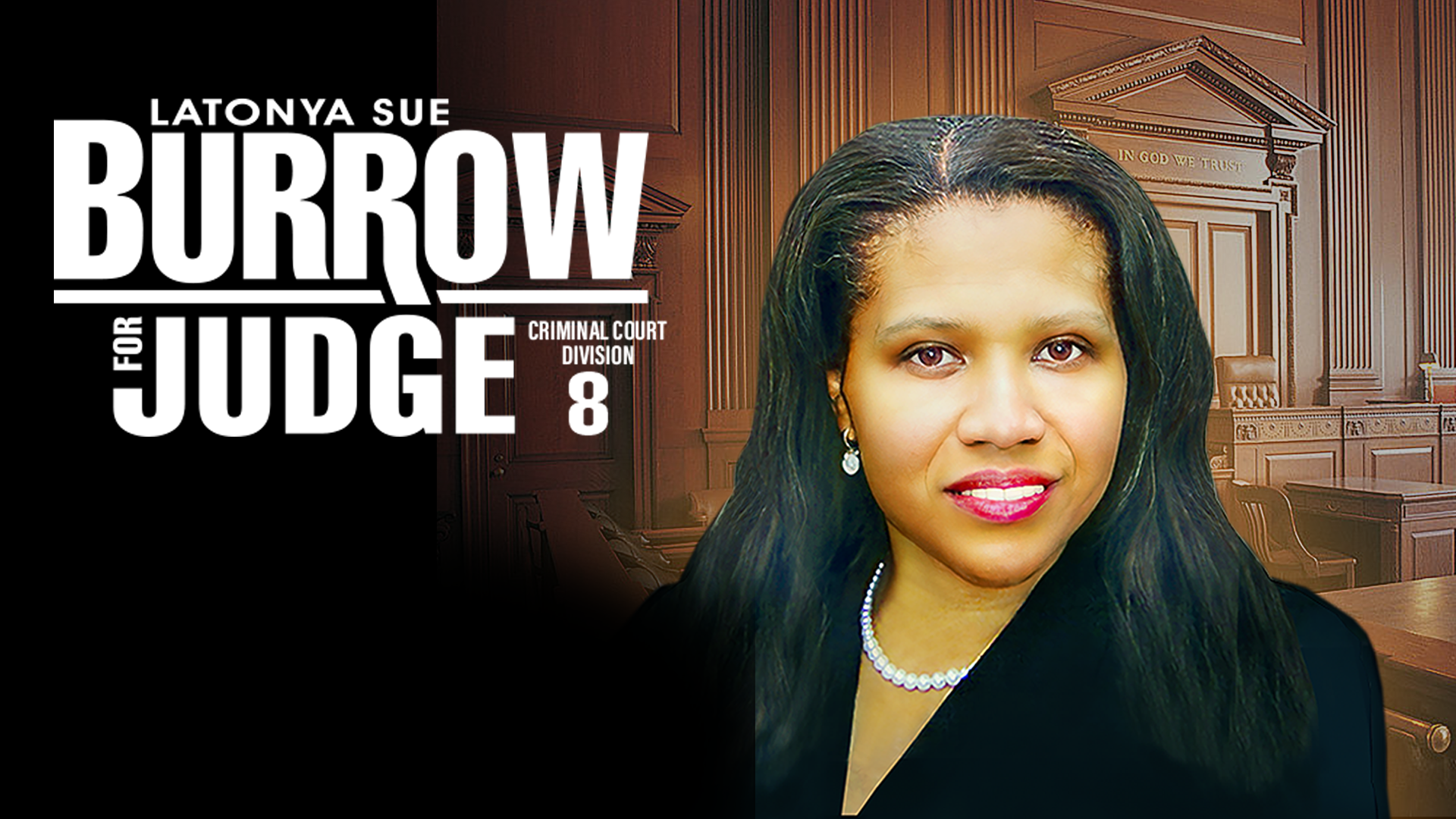 Latonya Sue Burrow campaign banner